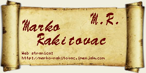 Marko Rakitovac vizit kartica